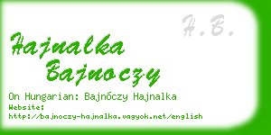 hajnalka bajnoczy business card
